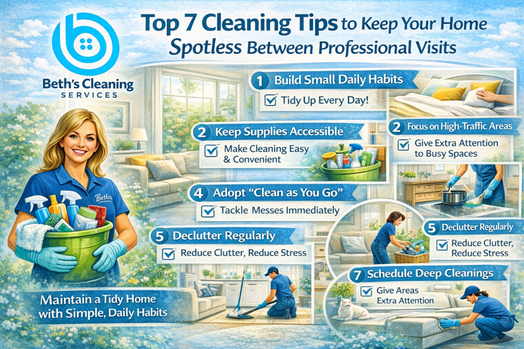 Top 7 Cleaning Tips to Keep Your Home Spotless Between Professional Visits