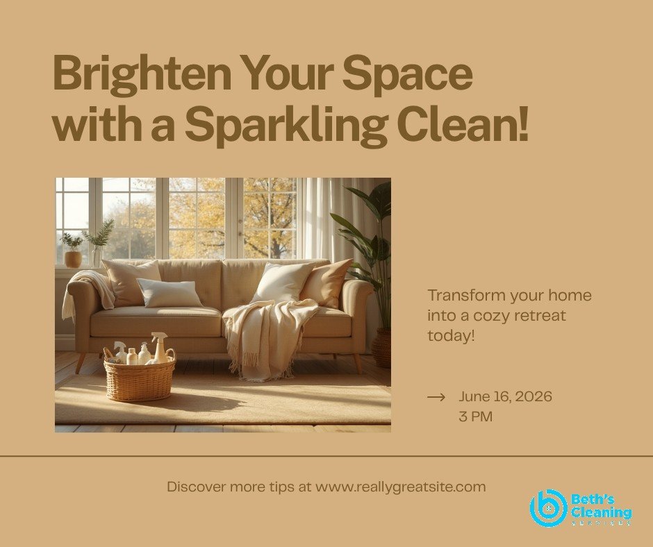 Cozy bright living room ready for fall cleaning