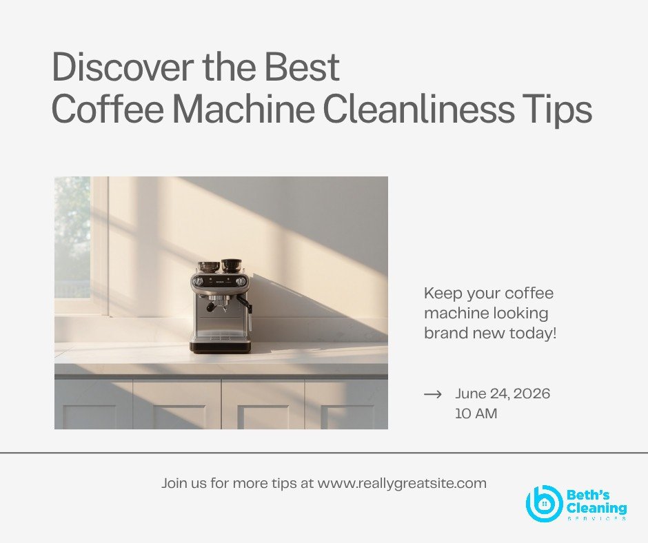 Clean modern coffee machine on a tidy kitchen counter
