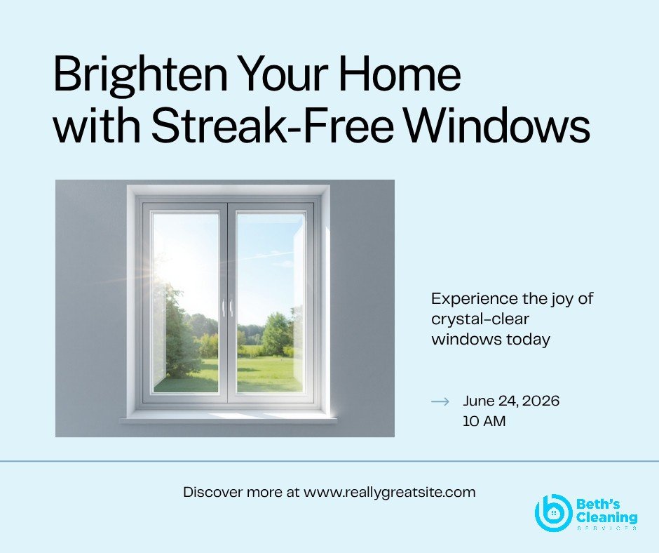 Clean streak-free bright window letting in light